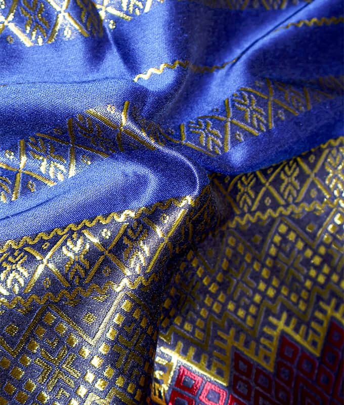 100% polyester jacquard mønster farverigt sydøstasiatisk Sarong stof